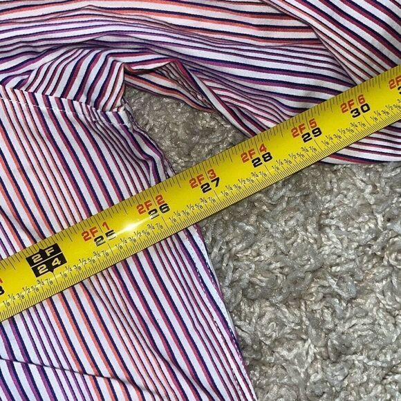 Robert Graham X Mens 3 XL Shirt Cotton Multicolor Striped Flip Cuff Tailored - Picture 6 of 16